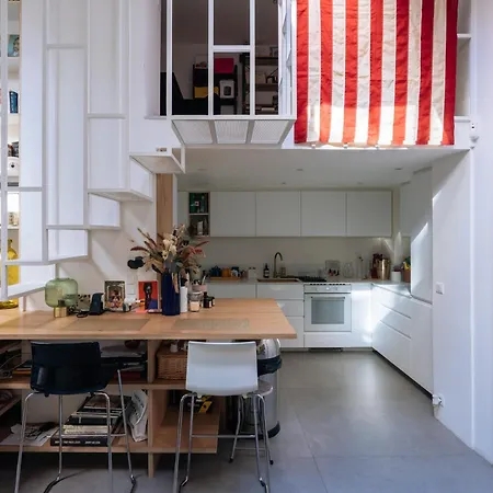Апартаменты Stylish 1bd Loft Canal Saint-martin! *